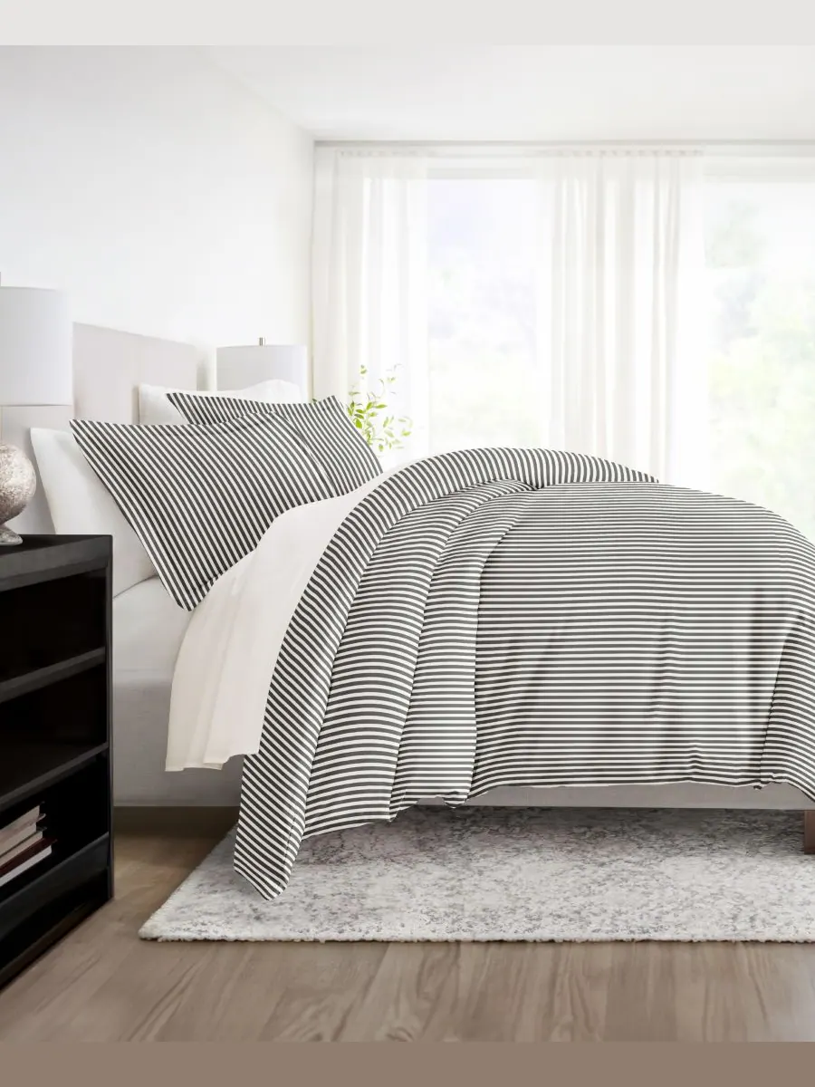 Комплект постельного белья Elegant Designs с узором, размер Twin/Twin XL Ienjoy Home — изображение 7 из 10, серый