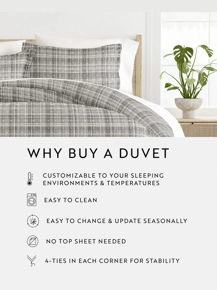 Комплект постельного белья Elegant Designs с узором, размер Twin/Twin XL Ienjoy Home — изображение 3 из 9, серый