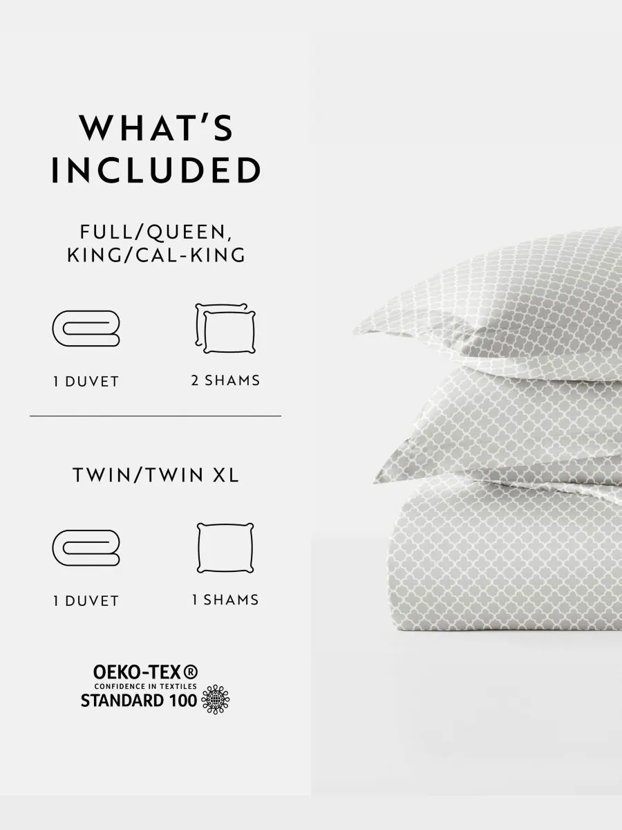 Комплект постельного белья Elegant Designs с узором, размер Twin/Twin XL ienjoy Home — изображение 6 из 10, серый