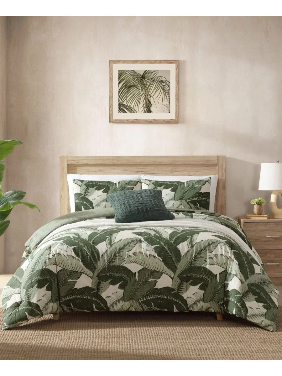 Двусторонний комплект постельного белья Vintage Palms из 3 предметов, размер King Tommy Bahama Home — зеленый