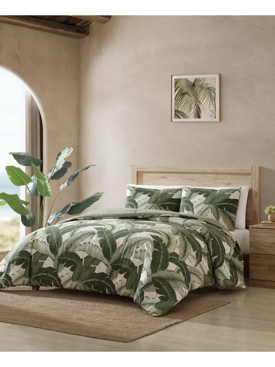 Двусторонний комплект постельного белья Vintage Palms из 3 предметов, размер King Tommy Bahama Home — изображение 3 из 9