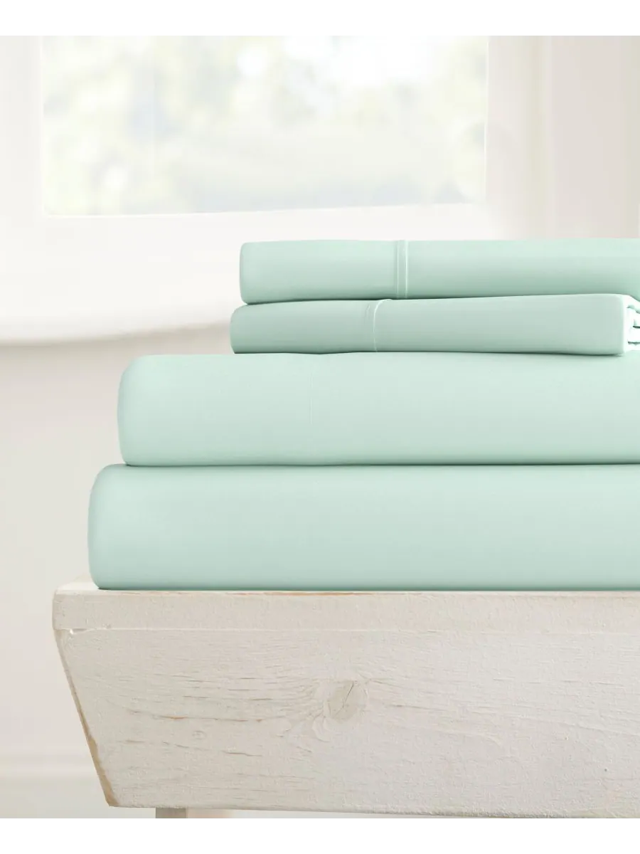 Комплект постельного белья Style Simplified из 4 предметов, размер California King Ienjoy Home — изображение 1 из 5, мята
