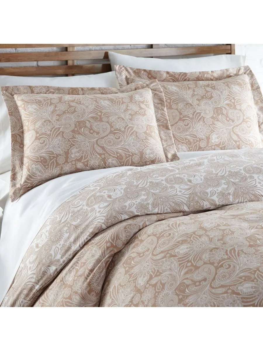 Комплект постельного белья Perfect Paisley из 3 предметов, размер Twin/Twin XL Southshore Fine — изображение 1 из 2, тауп