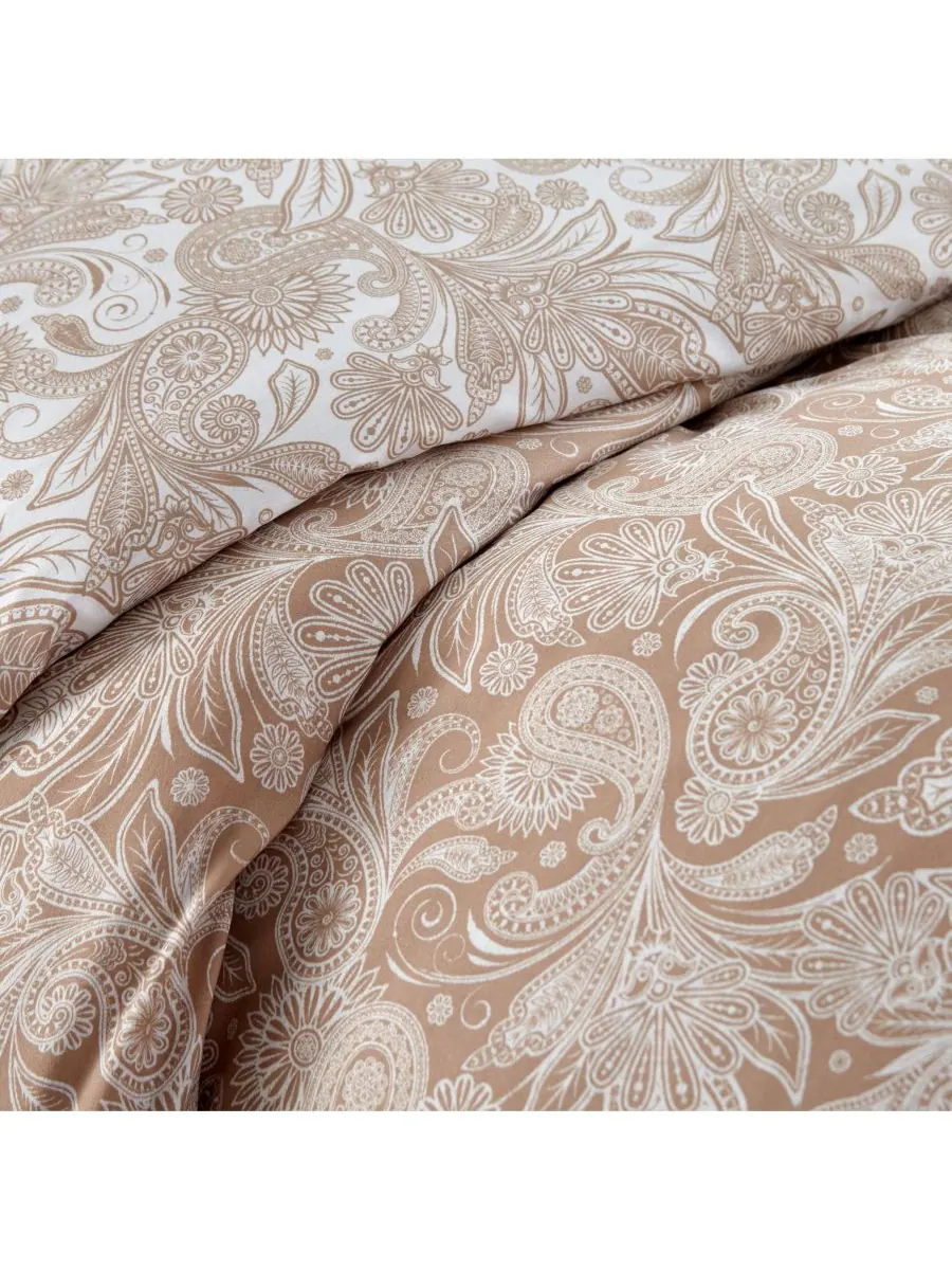 Комплект постельного белья Perfect Paisley из 3 предметов, размер Twin/Twin XL Southshore Fine — изображение 2 из 2, тауп