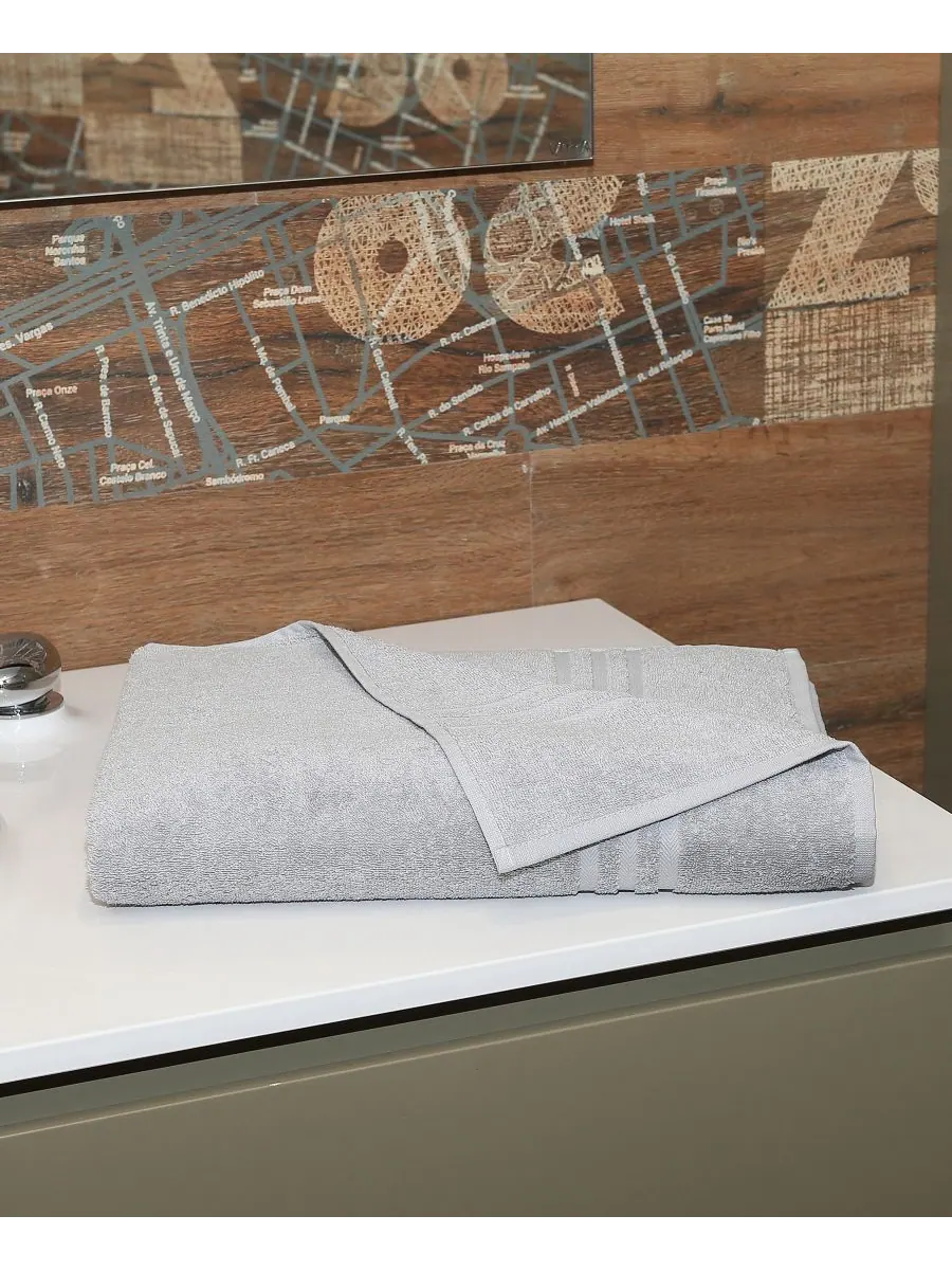 Банное полотенце denzi Linum Home — изображение 2 из 2, светлый серый