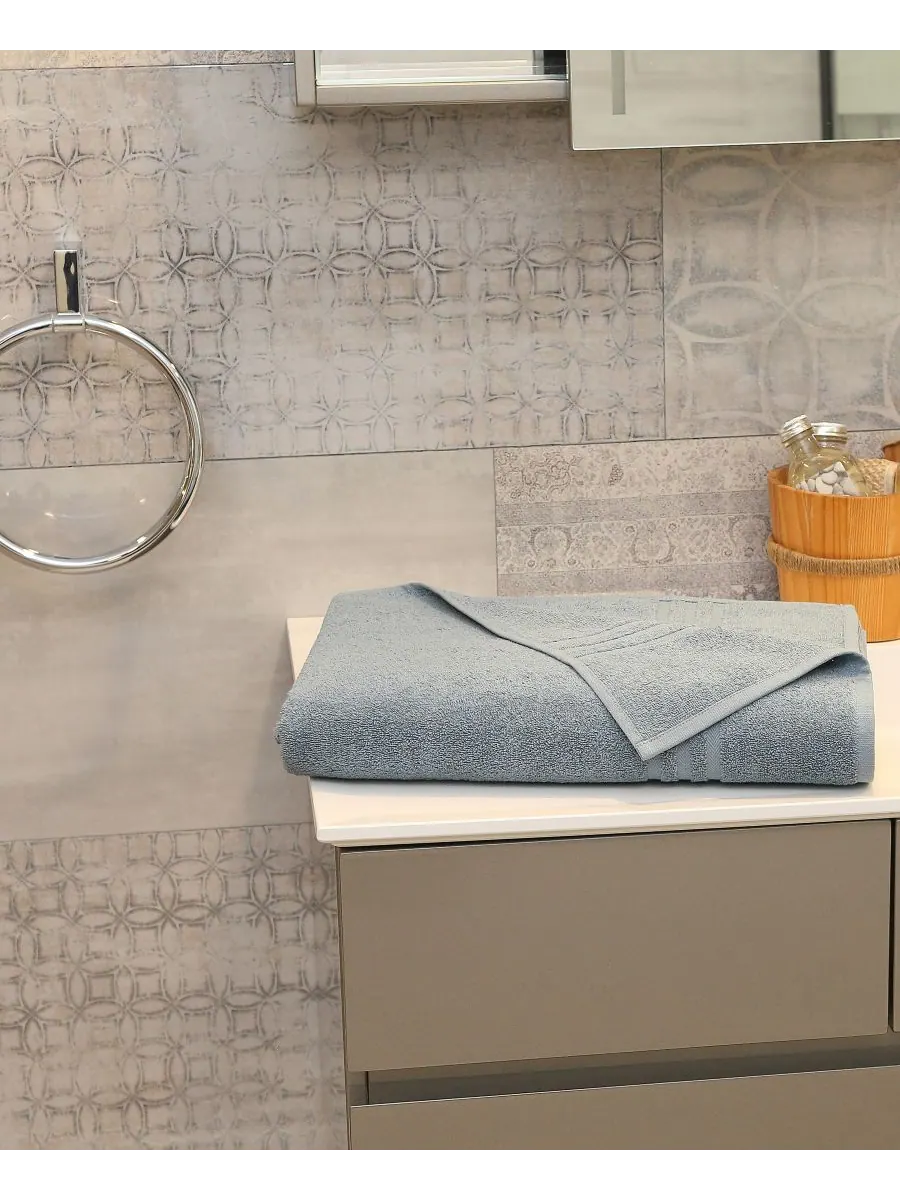 Банное полотенце denzi Linum Home — изображение 4 из 4, светлый синий