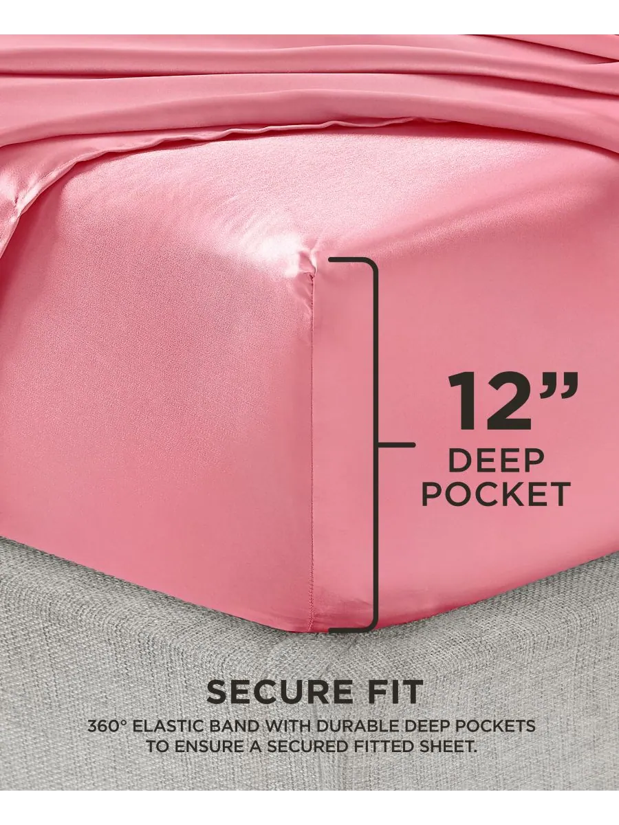 Комплект постельного белья из атласа, 3 предмета, размер twin (односпальный). Juicy Couture — изображение 3 из 4