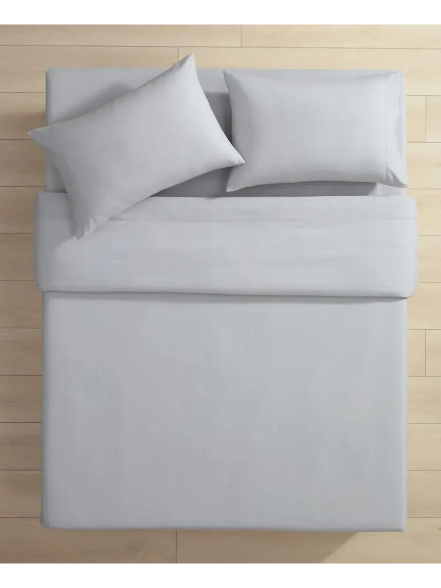 Комплект постельного белья Highland Chill Solid из микрофибры с терморегулирующими свойствами, 4 — изображение 3 из 6, серый