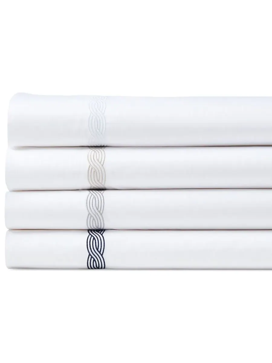 Комплект постельного белья Spencer Cable Embroidery, 4 предмета, размер King Lauren Ralph Lauren — изображение 4 из 5, серый