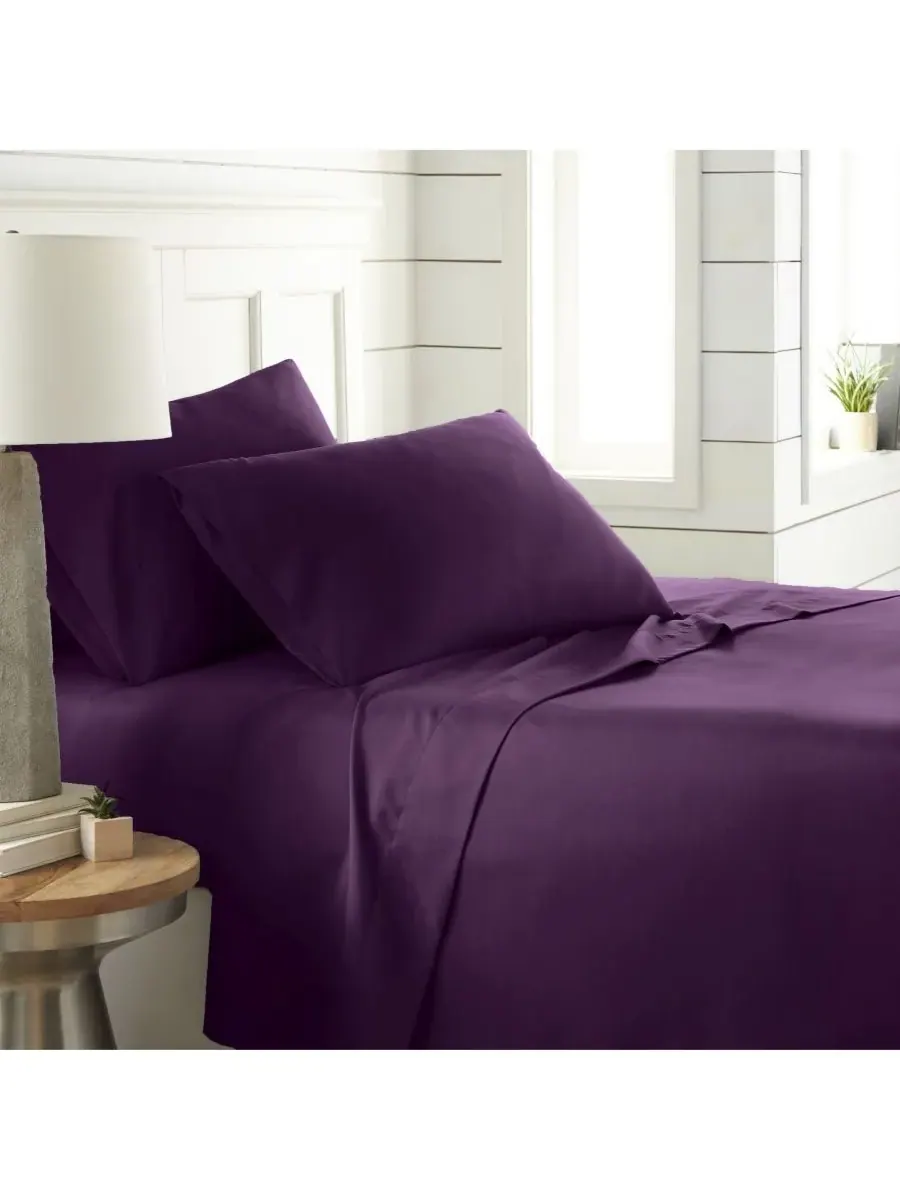 Комплект постельного белья Chic Solids Ultra Soft из 4 предметов, размер Queen Southshore Fine — изображение 5 из 8