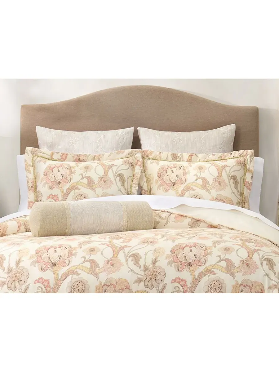 Наволочка-чехол Eden Embroided Floral Sham — изображение 3 из 3, бежевый