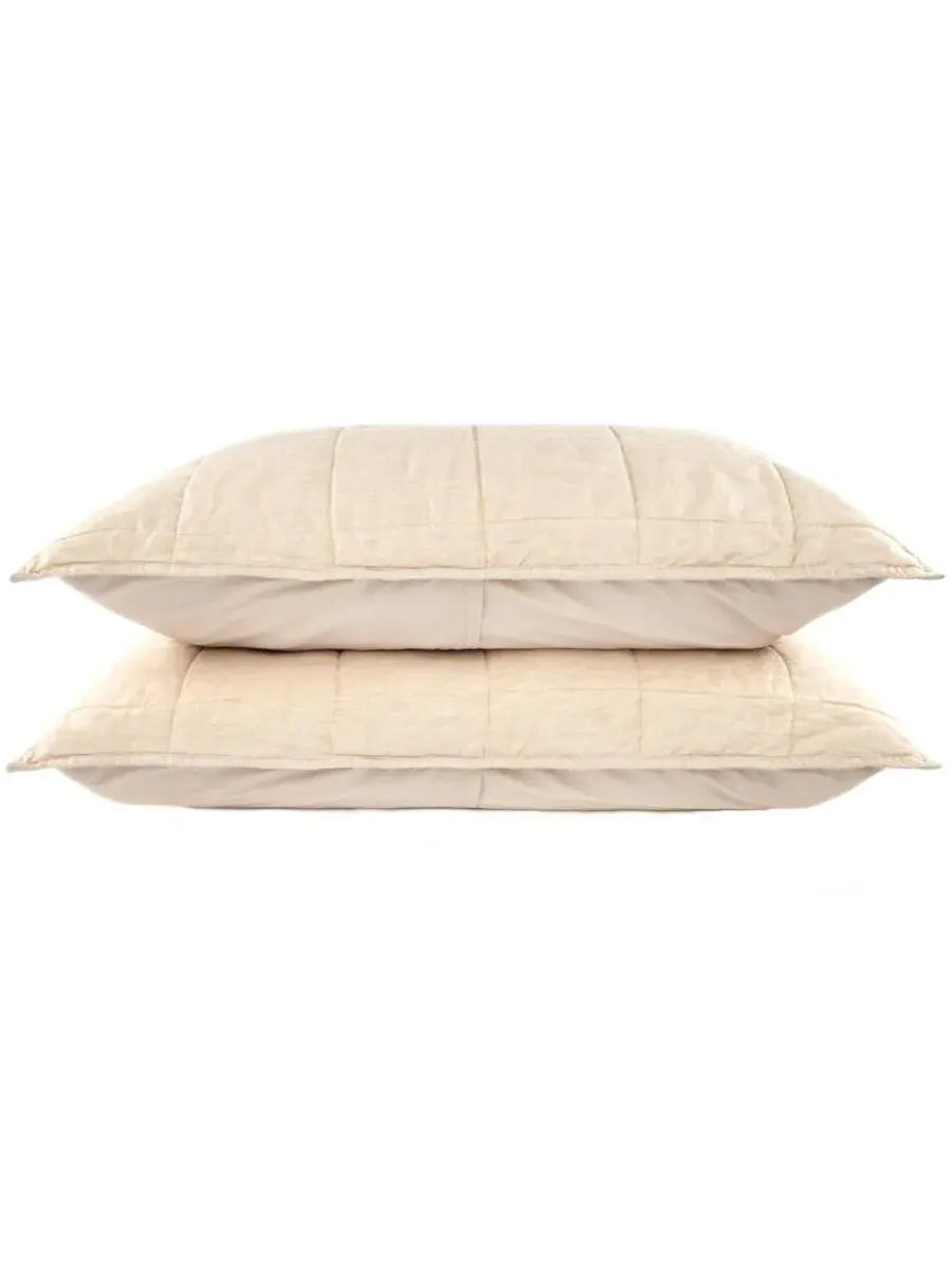 Наволочка-чехол стеганая French Linen Quilted Sham Set King, 51x94 см, с конвертной застежкой, 2 — изображение 1 из 6