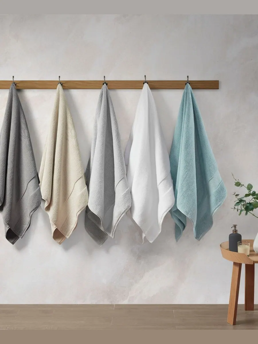Набор банных полотенец Splendor Cotton, 6 предметов Madison Park Signature — изображение 4 из 10, темно-серый