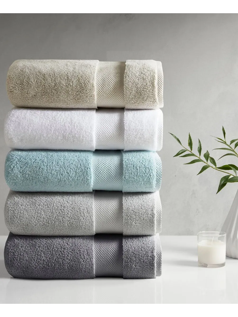 Набор банных полотенец Splendor Cotton, 6 предметов Madison Park Signature — изображение 5 из 10, темно-серый