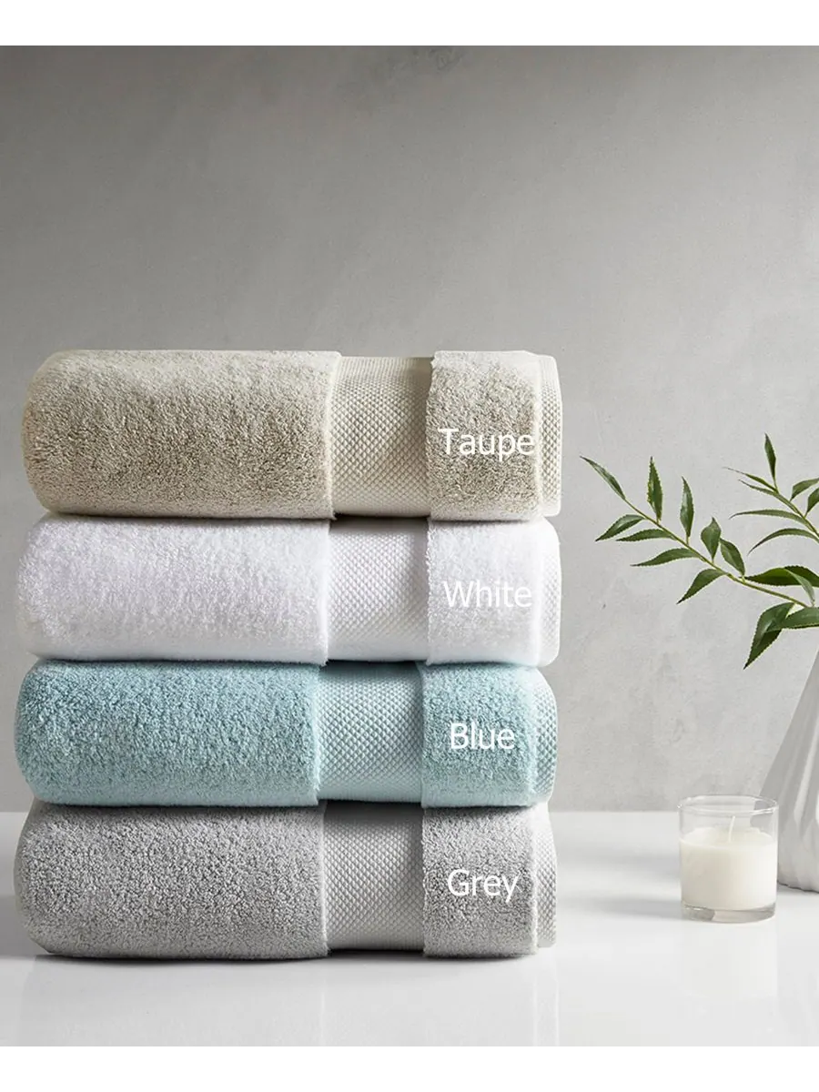 Набор банных полотенец Splendor Cotton, 6 предметов Madison Park Signature — изображение 10 из 10, темно-серый