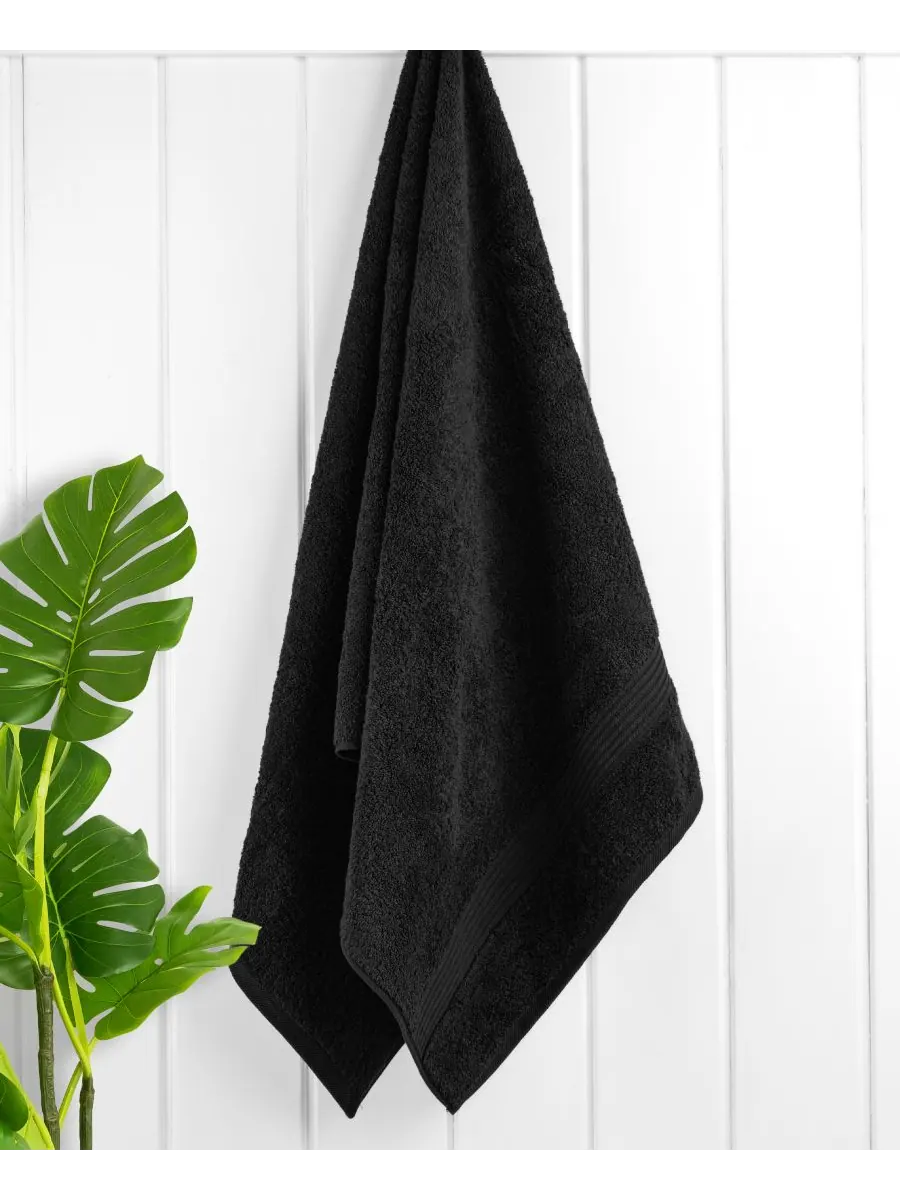Набор банных полотенец Bekos Premium из 100% турецкого хлопка, 4 предмета American Soft Linen — изображение 2 из 5, черный