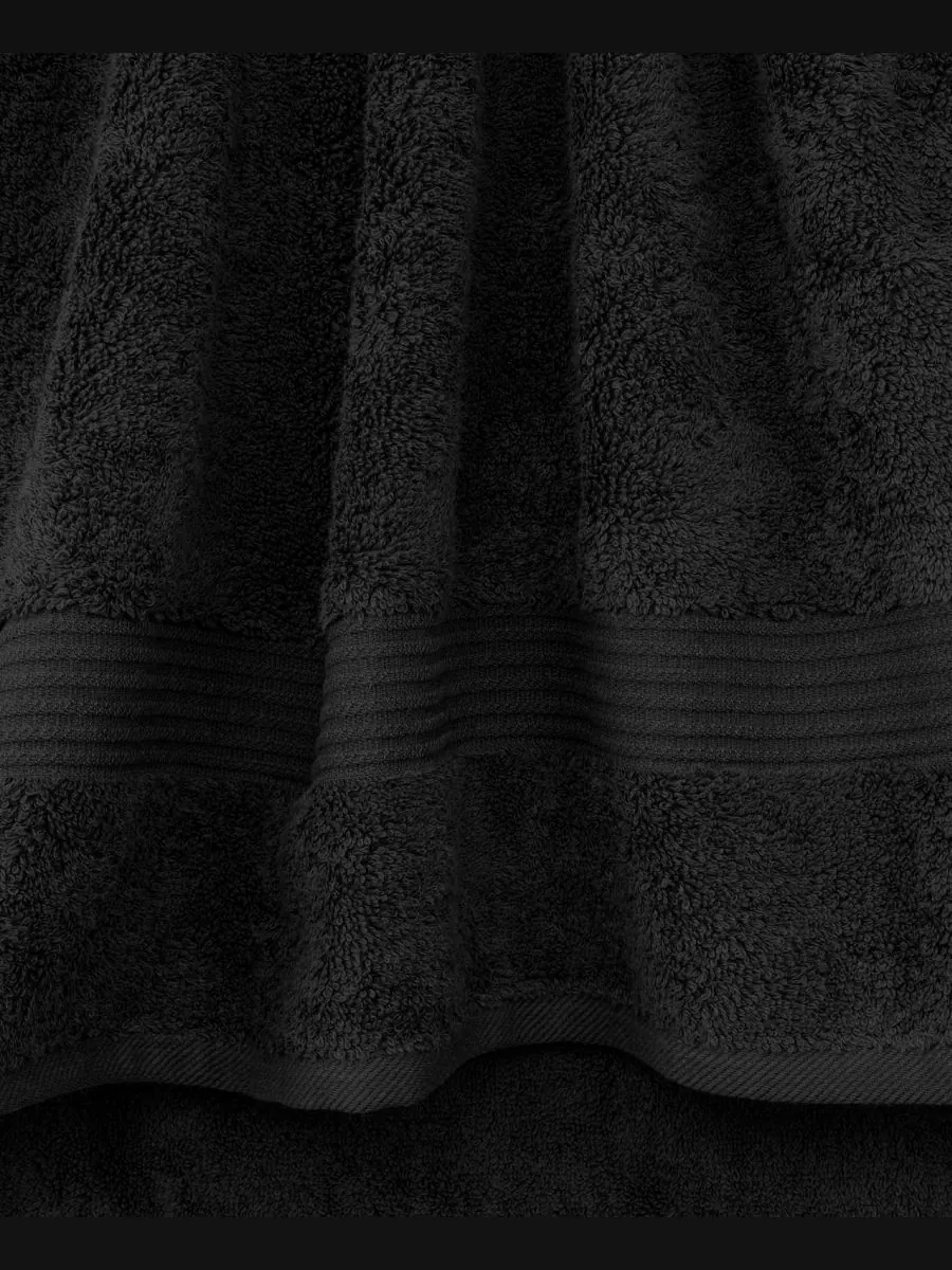 Набор банных полотенец Bekos Premium из 100% турецкого хлопка, 4 предмета American Soft Linen — изображение 3 из 5, черный