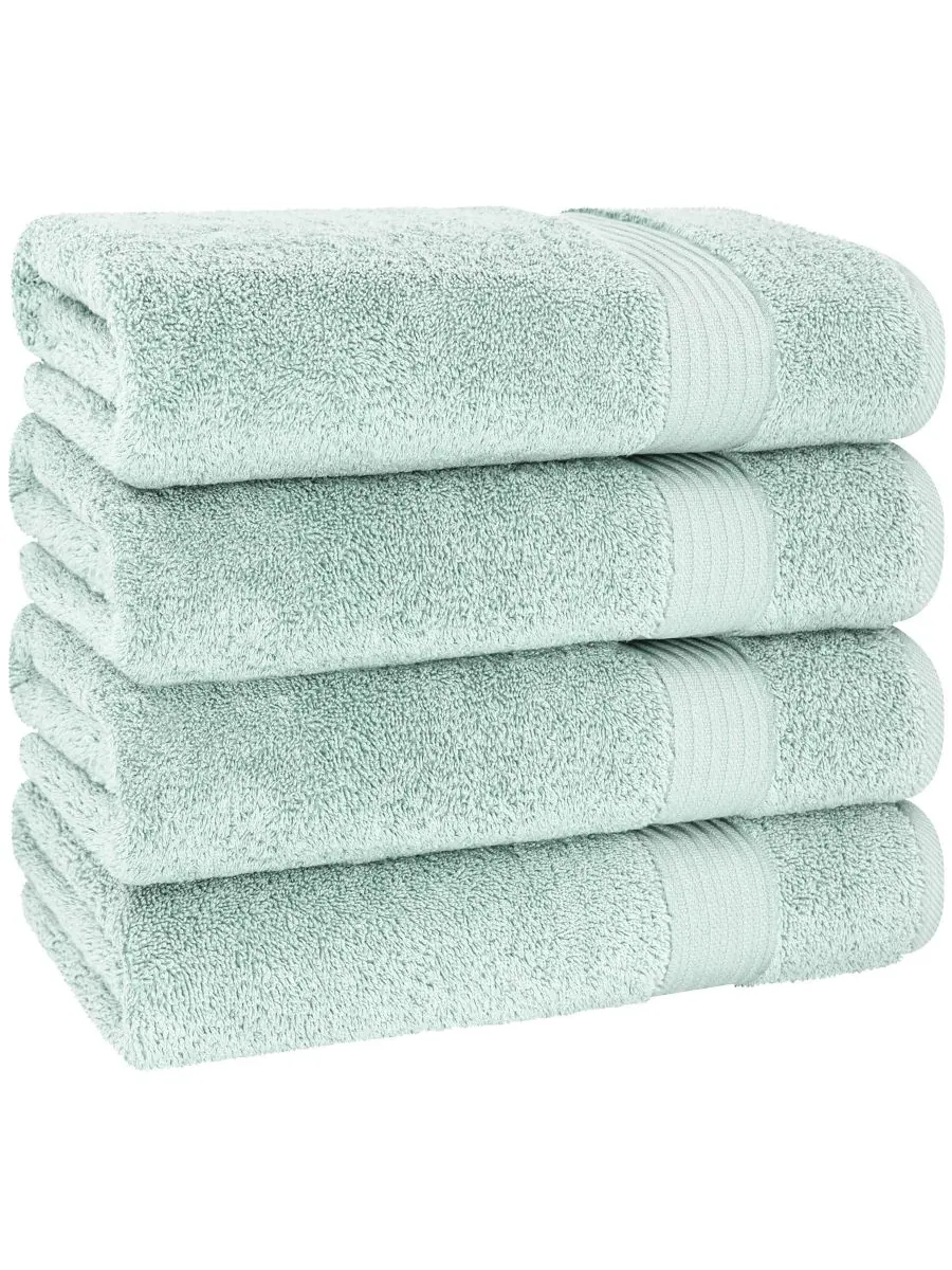 Набор банных полотенец Bekos Premium из 100% турецкого хлопка, 4 предмета American Soft Linen — изображение 4 из 5, мята