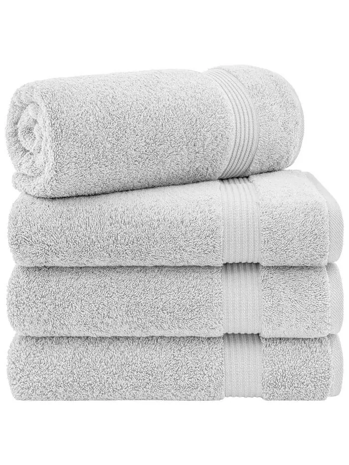 Набор банных полотенец American Soft Linen Bekos Premium из 100% турецкого хлопка, 4 шт — изображение 1 из 5