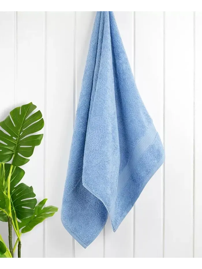 Набор банных полотенец American Soft Linen Bekos Premium из 100% турецкого хлопка, 4 шт — изображение 2 из 5, синий