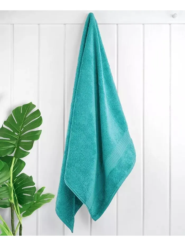 Набор банных полотенец American Soft Linen Bekos Premium из 100% турецкого хлопка, 4 шт — изображение 2 из 5, синий