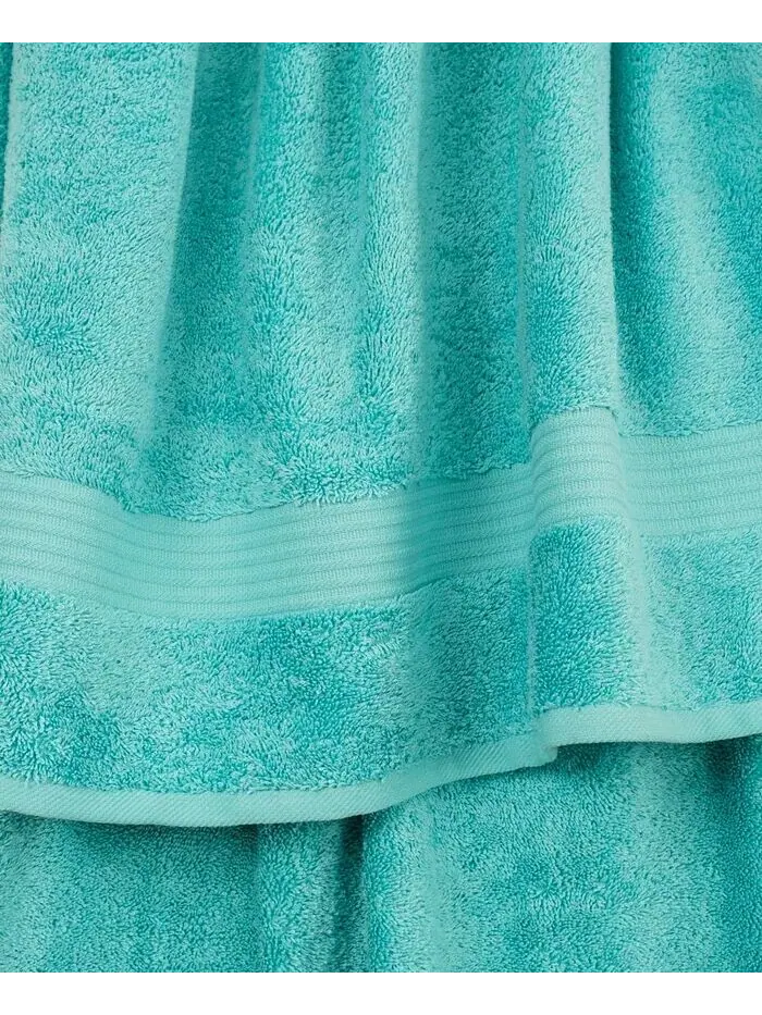 Набор банных полотенец American Soft Linen Bekos Premium из 100% турецкого хлопка, 4 шт — изображение 3 из 5, синий