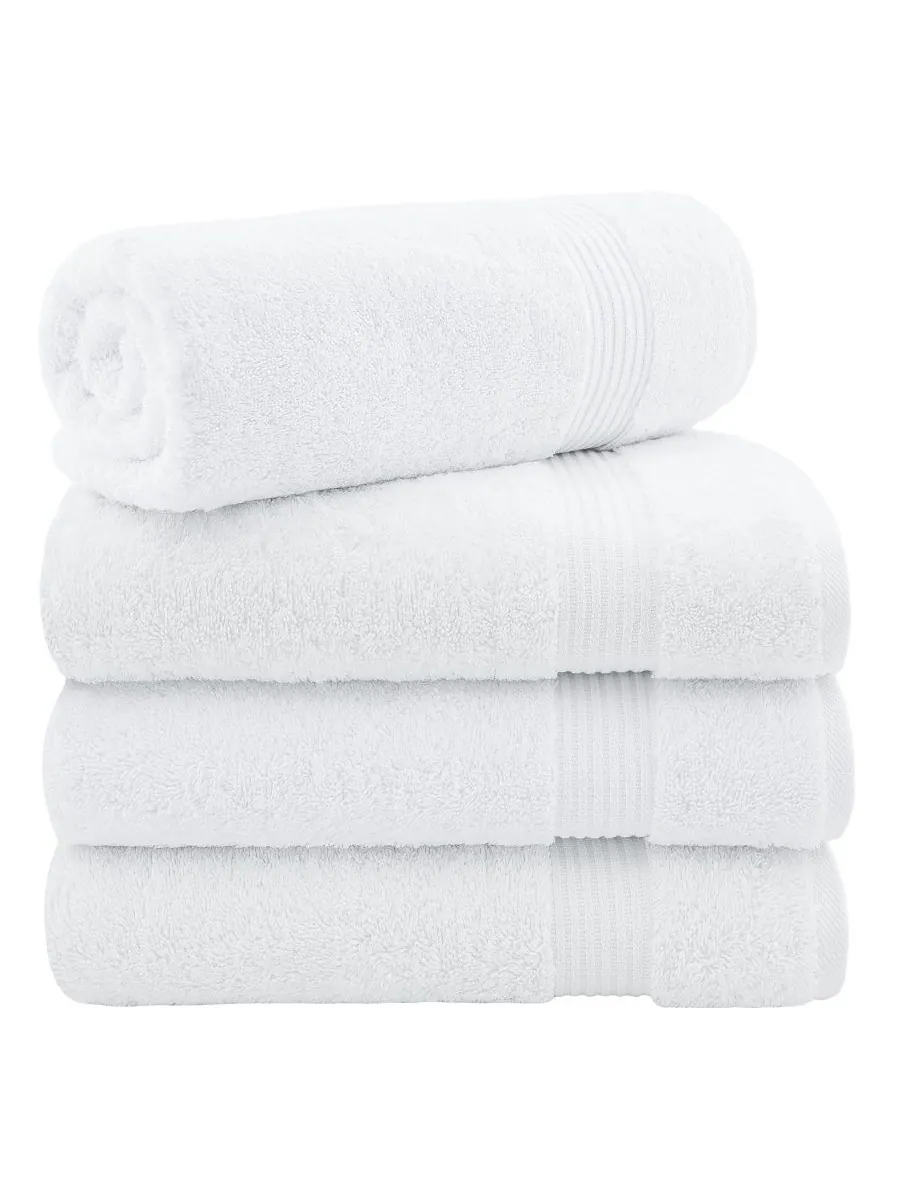 Набор банных полотенец Bekos Premium из 100% турецкого хлопка, 4 предмета American Soft Linen — белый