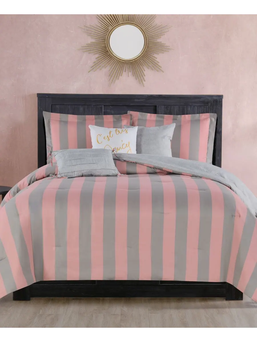 Комплект постельного белья Cabana Stripe, двусторонний, 5 предметов, размер Twin/Twin XL Juicy — изображение 1 из 7