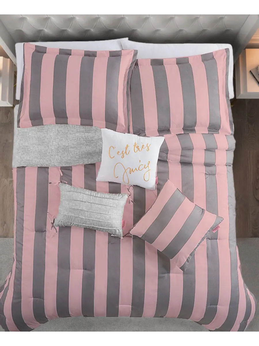 Комплект постельного белья Cabana Stripe, двусторонний, 5 предметов, размер Twin/Twin XL Juicy — изображение 7 из 7