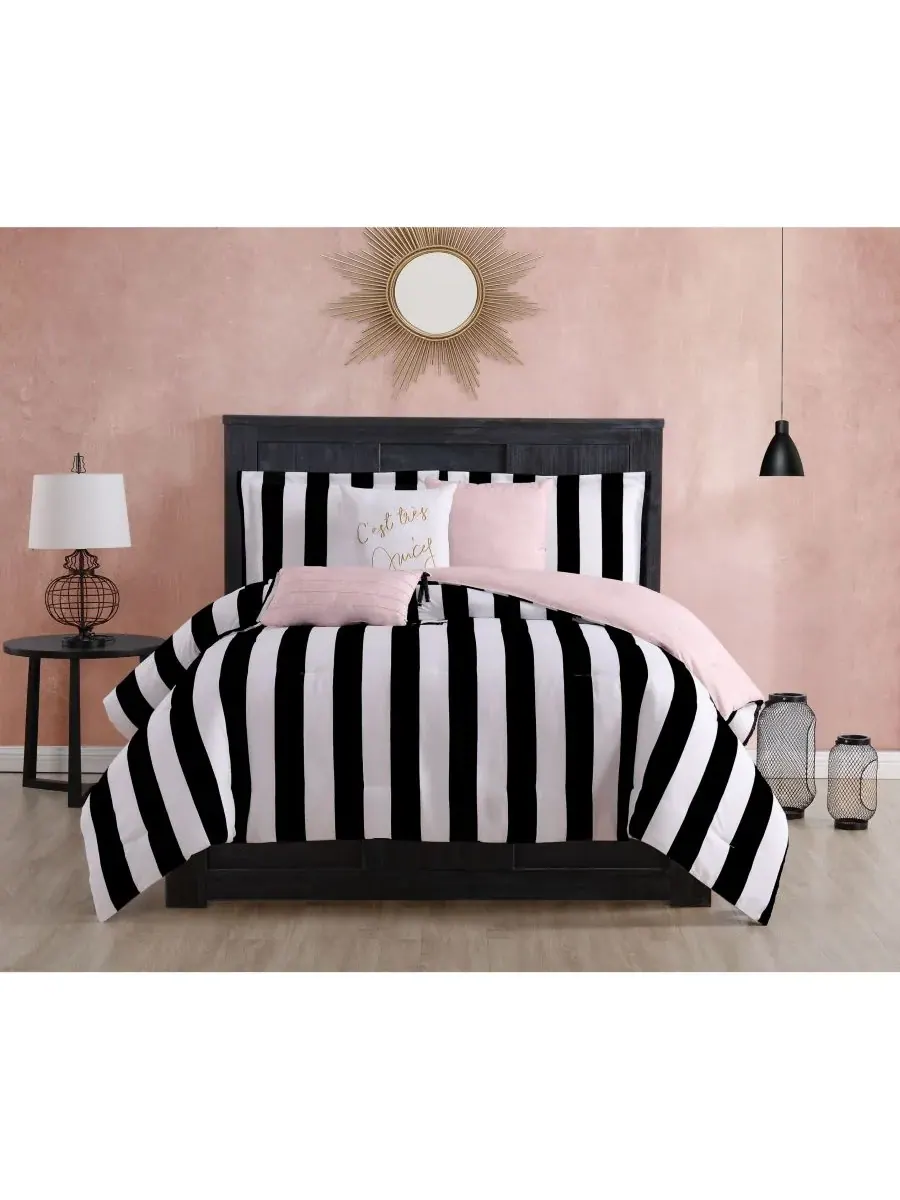 Комплект постельного белья Cabana Stripe, двусторонний, 5 предметов, размер Twin/Twin XL Juicy