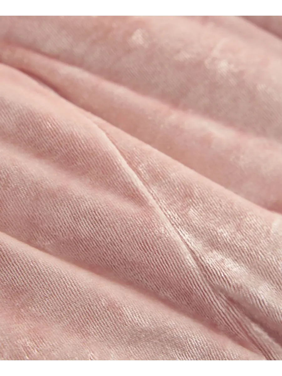 Комплект постельного белья из мятого бархата, 2 предмета, размер Twin Juicy Couture — изображение 5 из 7, розовый