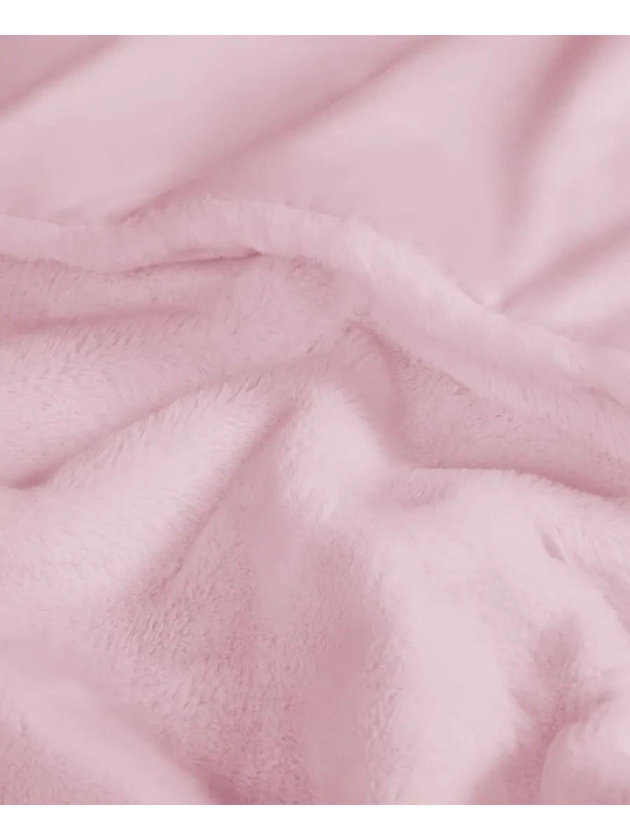 Плед из искусственного меха кроличьего меха, 50 x 70 дюймов Juicy Couture — изображение 4 из 7, розовый