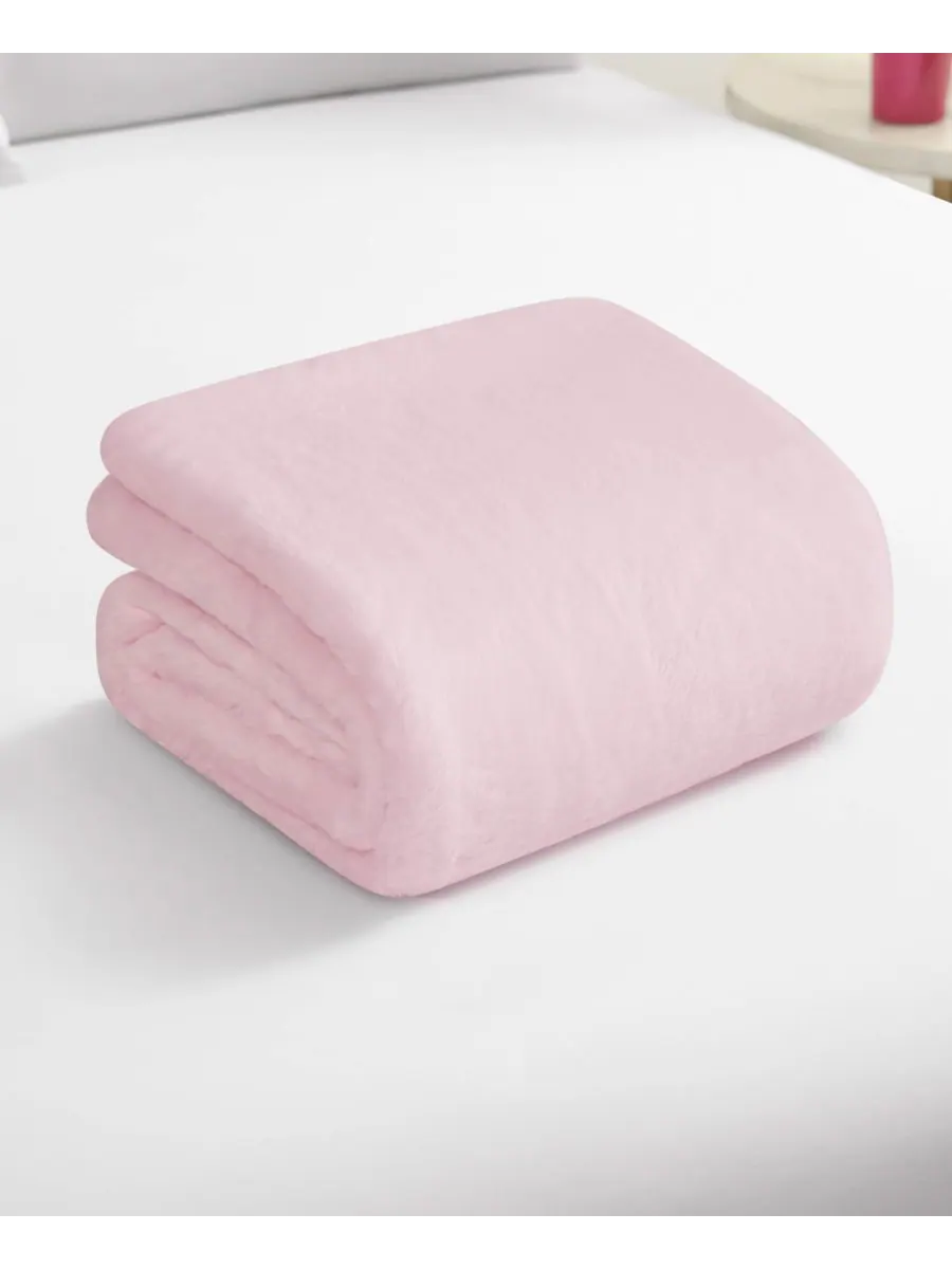 Плед из искусственного меха кроличьего меха, 50 x 70 дюймов Juicy Couture — изображение 5 из 7, розовый