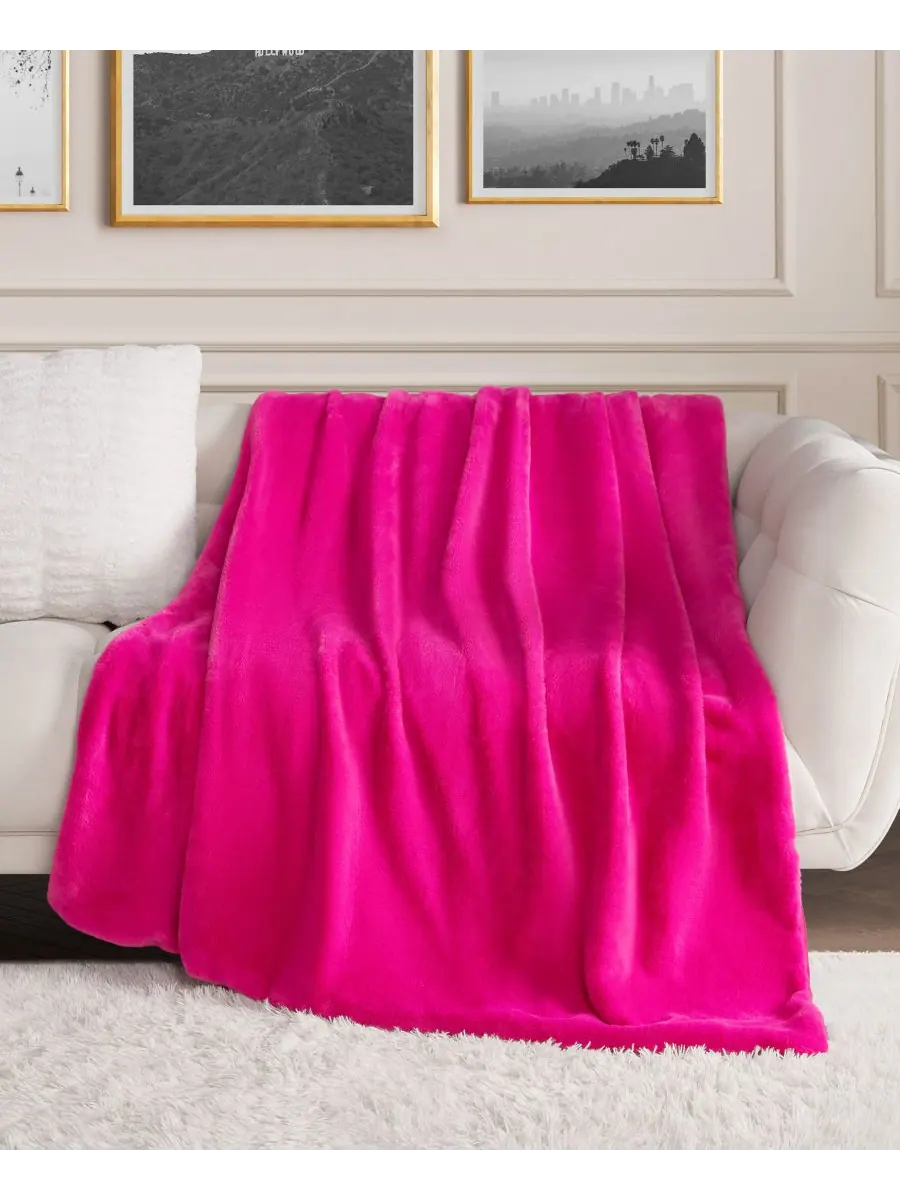 Плед из искусственного меха кроличьего меха, 50 x 70 дюймов Juicy Couture