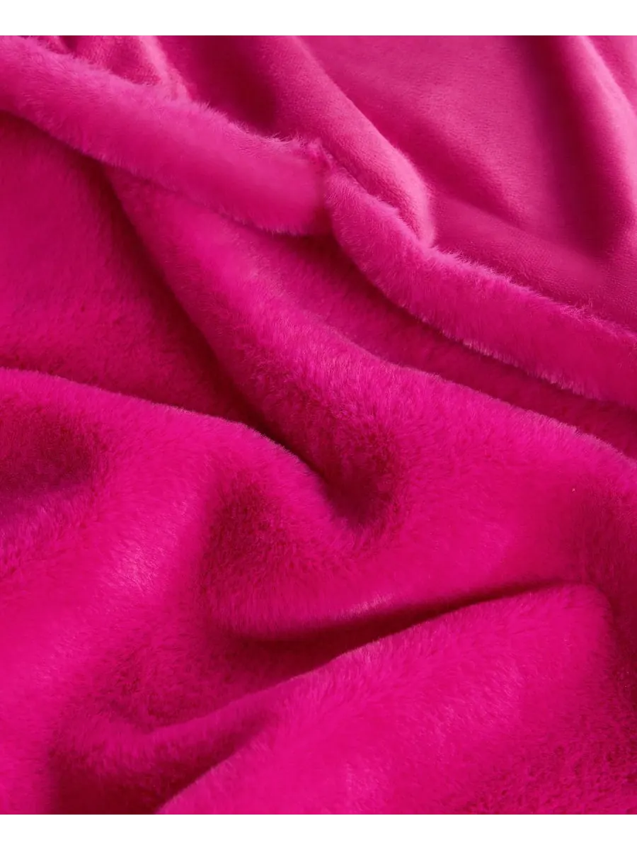 Плед из искусственного меха кроличьего меха, 50 x 70 дюймов Juicy Couture — изображение 4 из 7, розовый