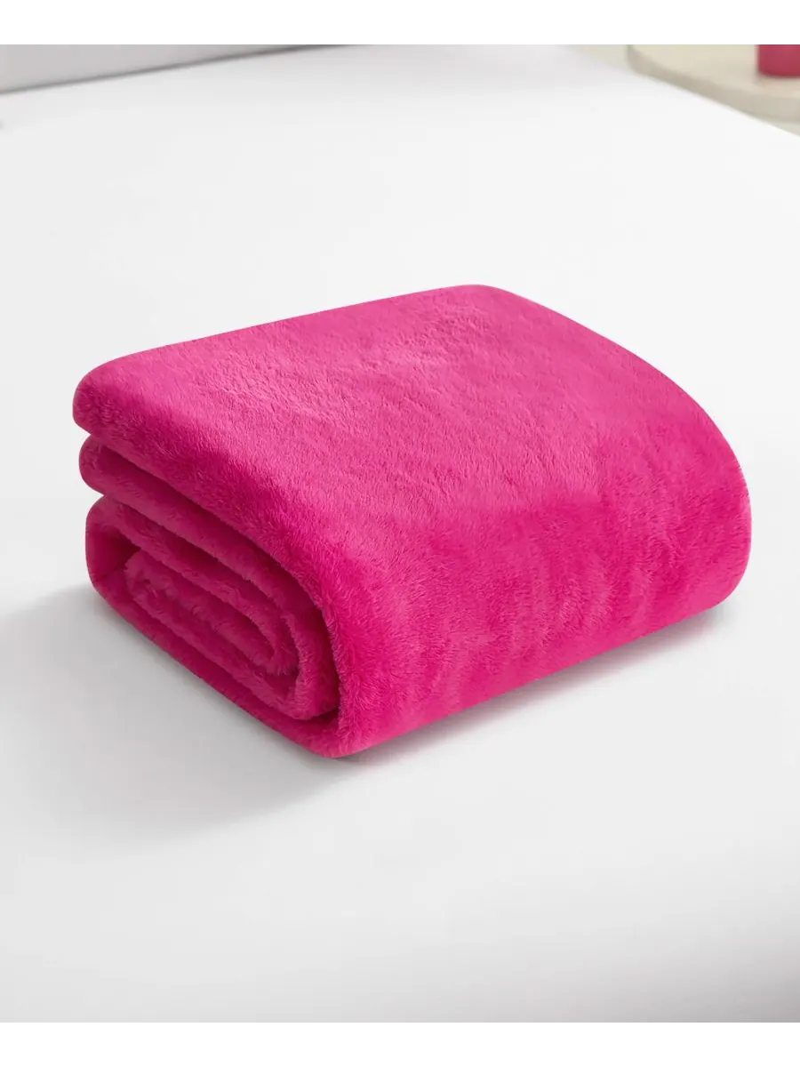 Плед из искусственного меха кроличьего меха, 50 x 70 дюймов Juicy Couture — изображение 5 из 7, розовый