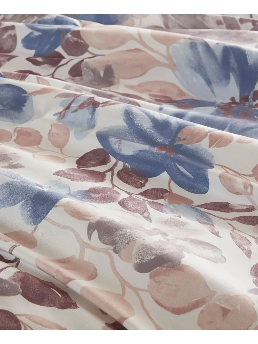 Комплект постельного белья Luna Floral, 7 предметов, размер Queen Madison Park Essentials — изображение 9 из 10, синий