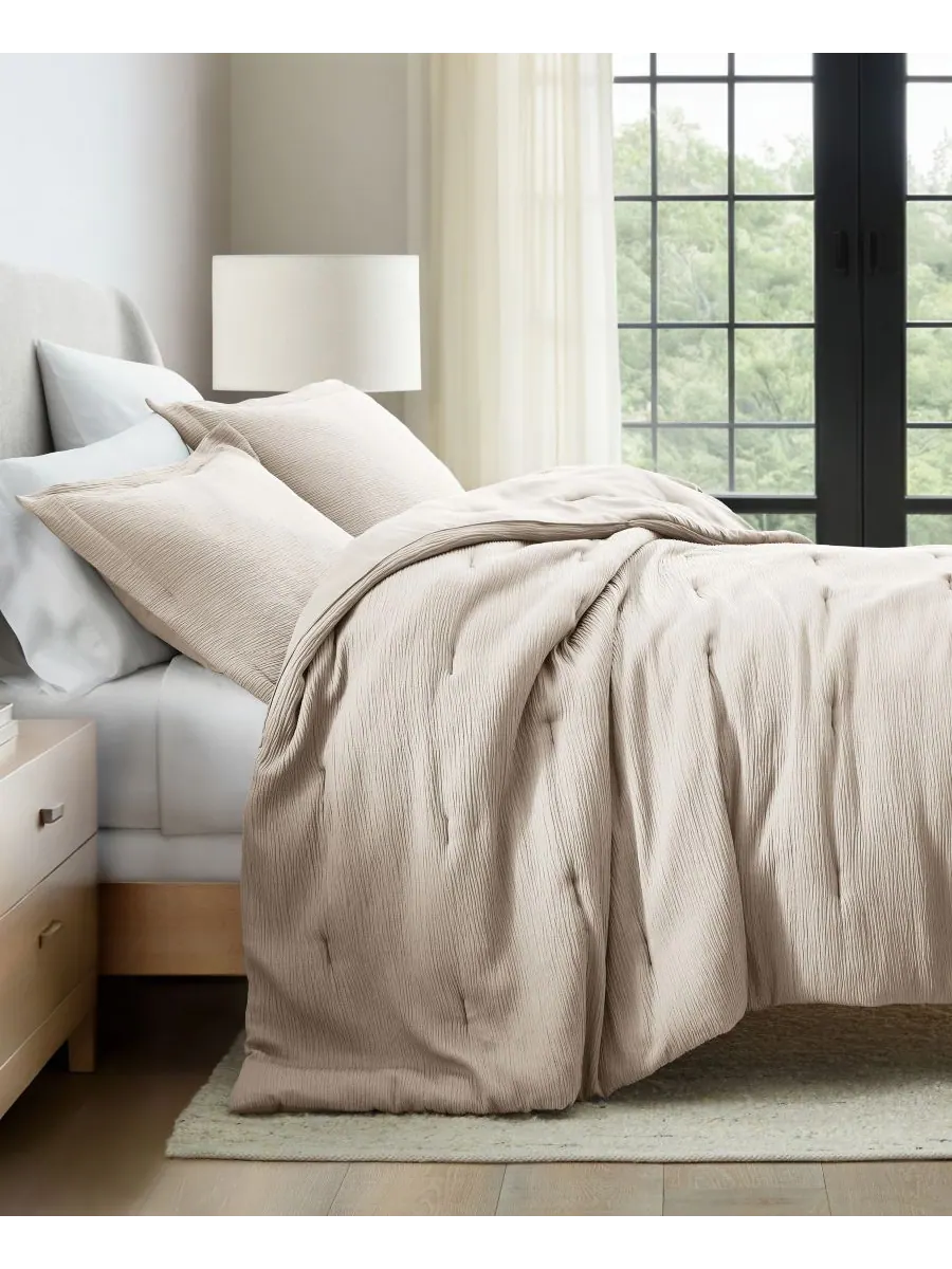 Комплект постельного белья Cloud Weave из 3 предметов, размер Twin/Twin XL ienjoy Home — изображение 4 из 6, бежевый