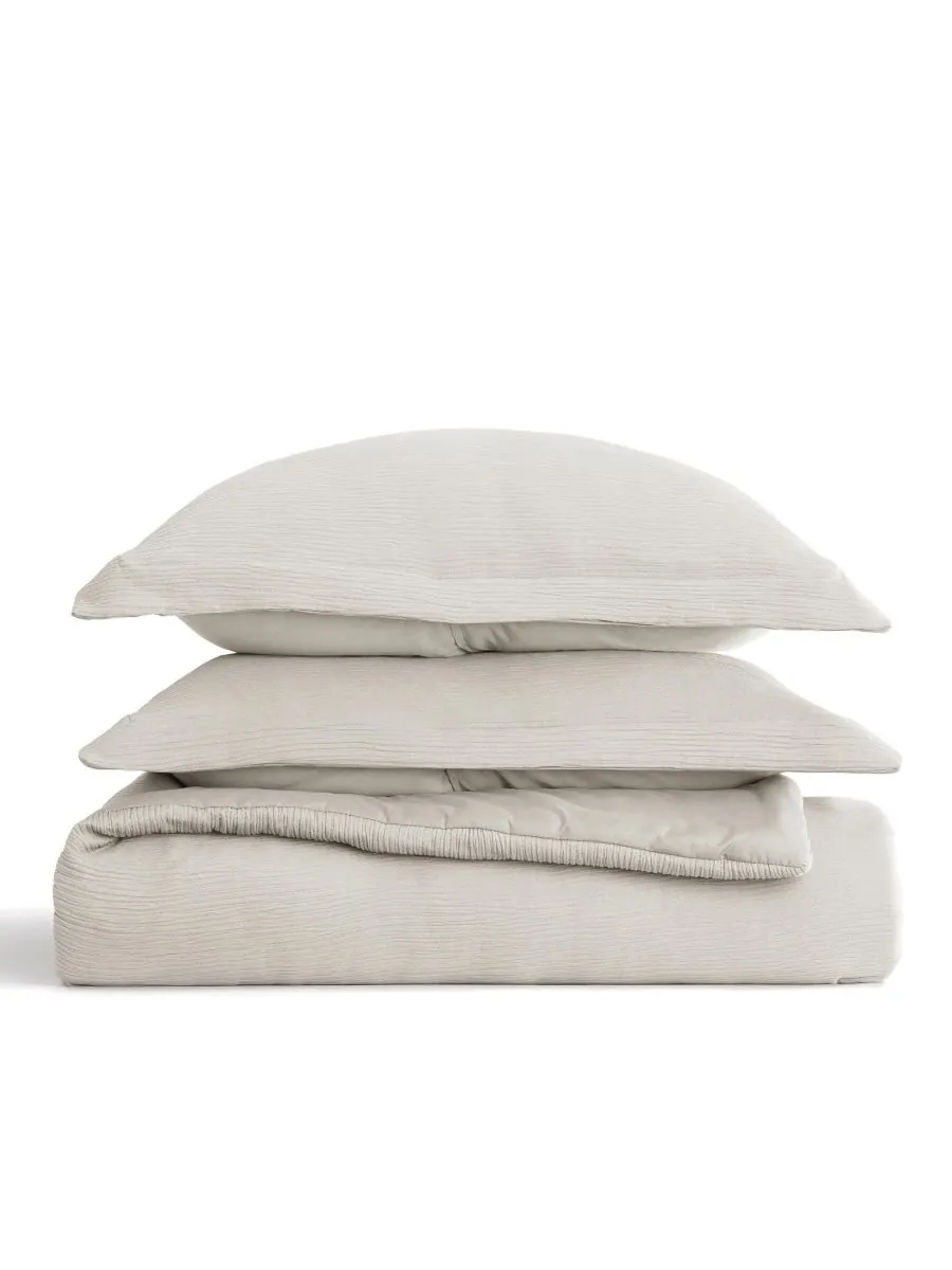 Комплект постельного белья Cloud Weave из 3 предметов, размер Twin/Twin XL ienjoy Home — изображение 2 из 6, дюна