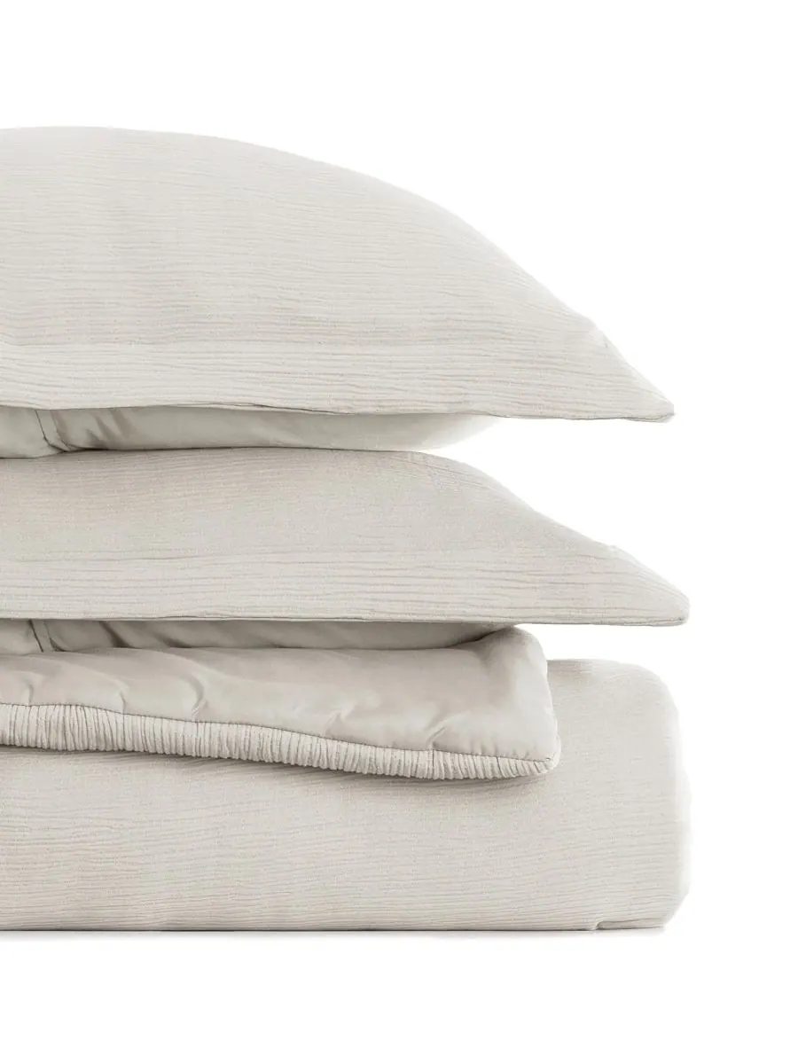 Комплект постельного белья Cloud Weave из 3 предметов, размер Twin/Twin XL ienjoy Home — изображение 3 из 6, дюна