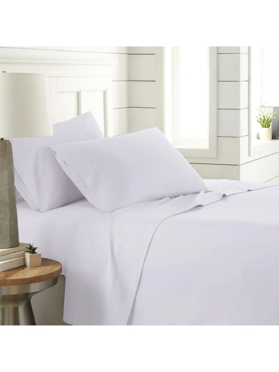 Комплект постельного белья Chic Solids Ultra Soft из 4 предметов, размер King Southshore Fine Linens — изображение 8 из 8