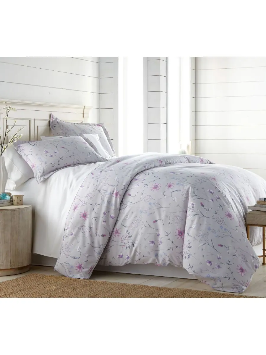 Комплект постельного белья Secret Meadow, размер Queen Southshore Fine Linens — изображение 1 из 6, серый