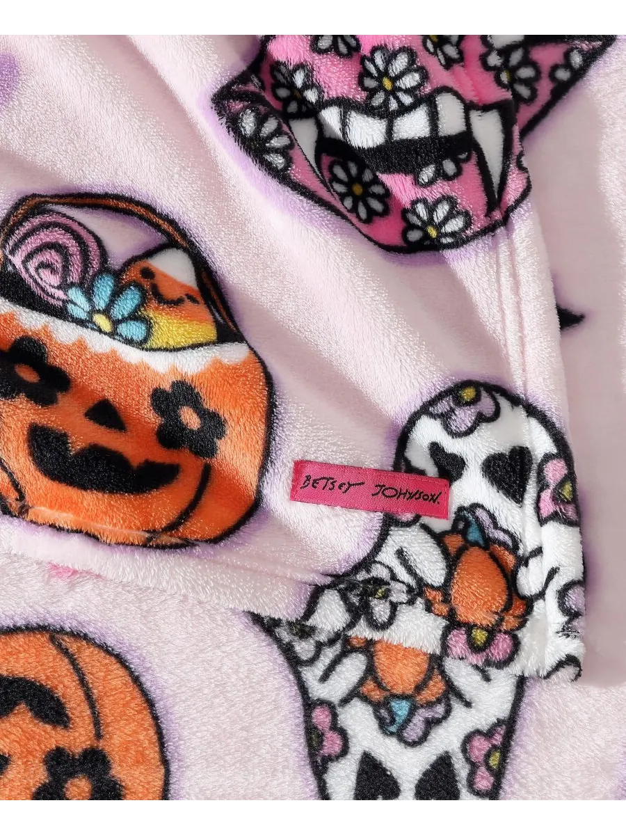 Мягкий плюшевый флисовый плед на Хэллоуин, 70 x 50 дюймов Betsey Johnson — изображение 3 из 4