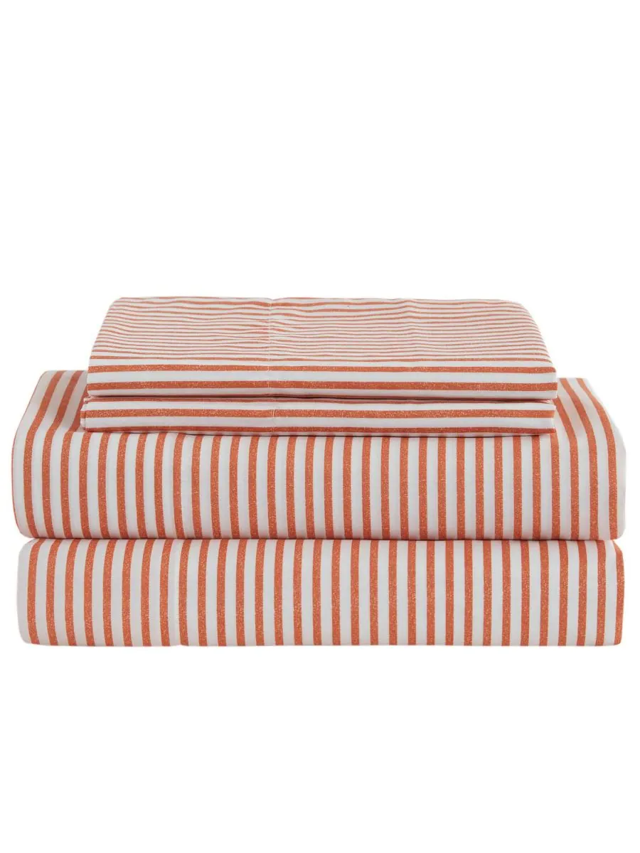 Комплект постельного белья Jaxon Wide Stripe, 5 предметов, размер Twin Madison Park Essentials — изображение 4 из 9, серый
