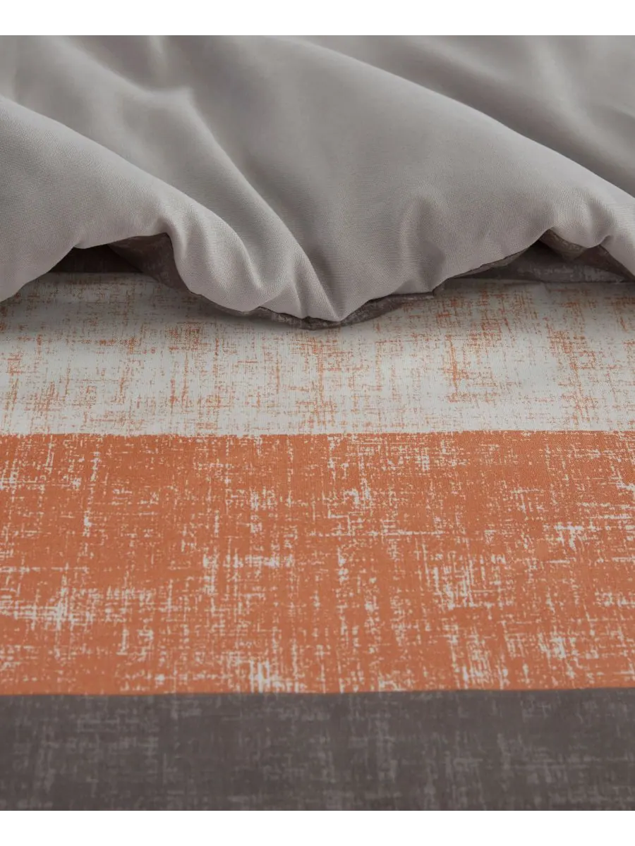 Комплект постельного белья Jaxon Wide Stripe, 5 предметов, размер Twin Madison Park Essentials — изображение 9 из 9, серый