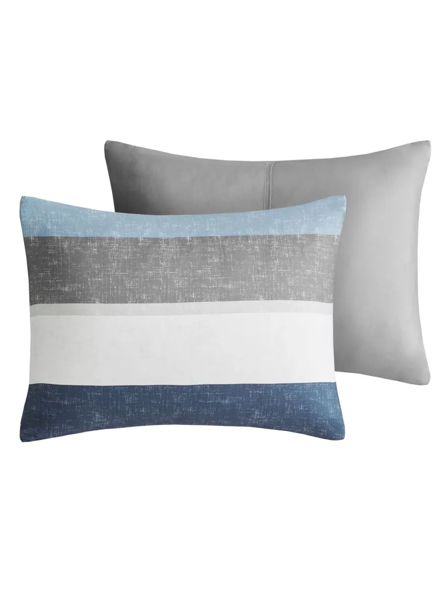 Комплект постельного белья Jaxon Wide Stripe, 5 предметов, размер Twin Madison Park Essentials — изображение 6 из 10