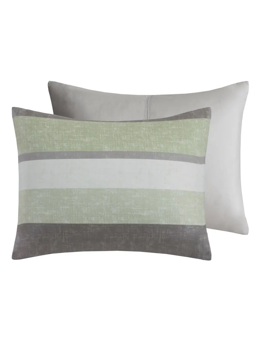 Комплект постельного белья Jaxon Wide Stripe, 5 предметов, размер Twin Madison Park Essentials — изображение 6 из 9