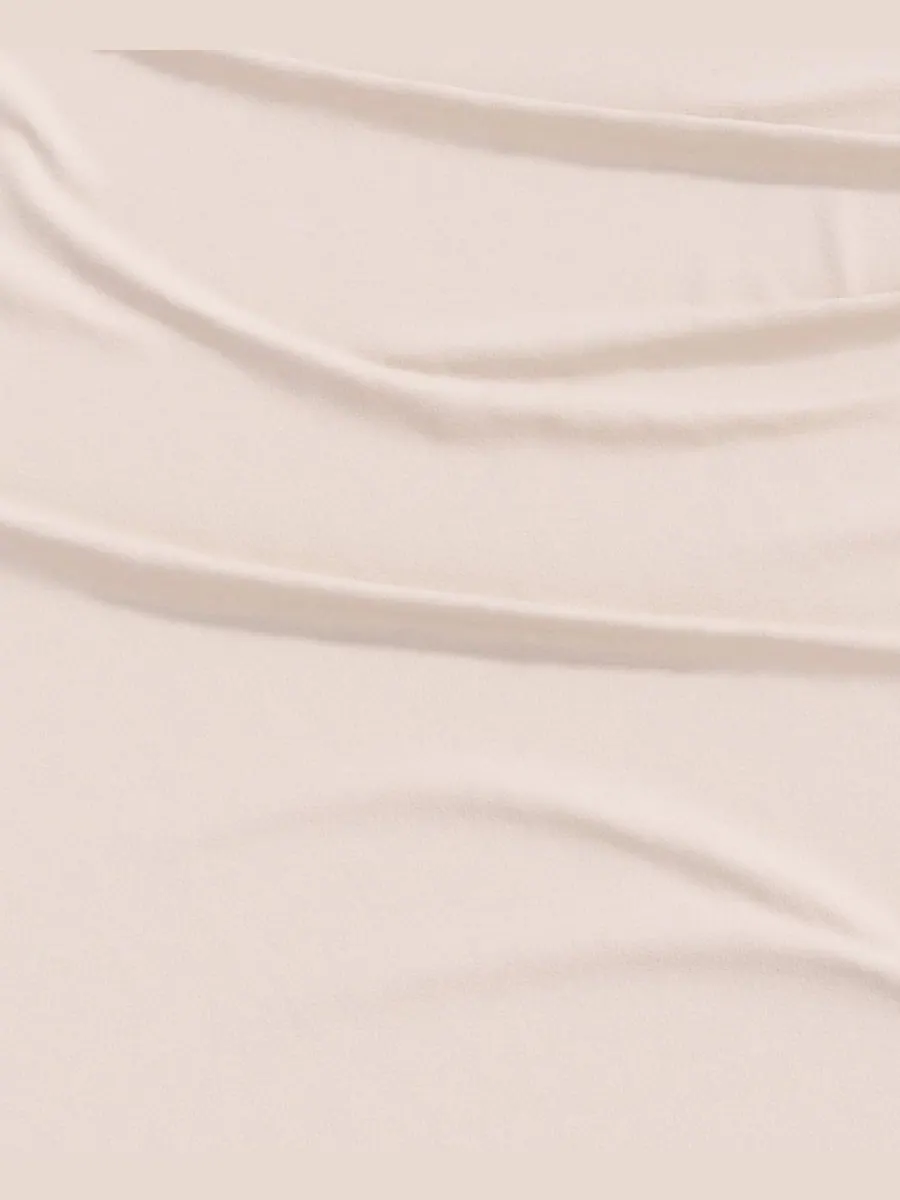 Комплект постельного белья из меланжевого хлопкового трикотажа Linery & Co, Oatmeal, Twin XL — изображение 5 из 6, овсяный