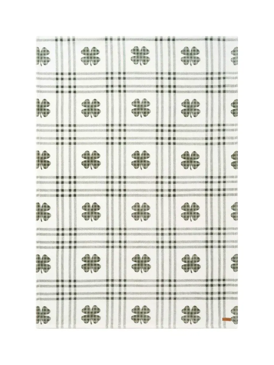 Плюшевый плед Clovers, 127 x 178 см Lucky Brand — изображение 3 из 5, зеленый