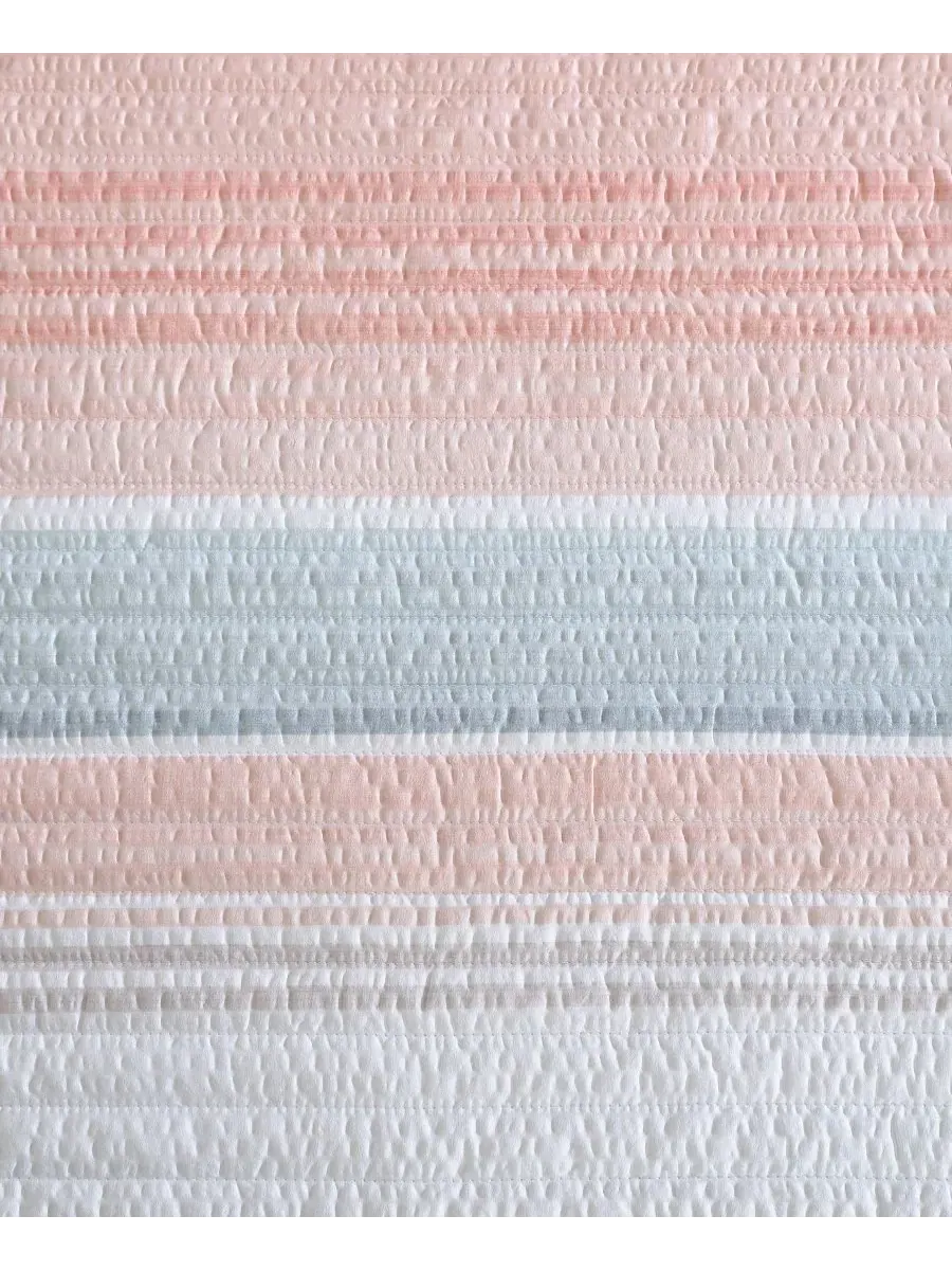 Комплект постельного белья Coralinn Stripe из 3 предметов, размер King Beatrice Home Fashions — изображение 4 из 4, синий